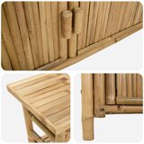  Konzolna stolica s policom Prirodna 80 x 35 x 75 cm Bambus | Eponuda.ba