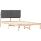  Krevetni okvir s tapiciranim uzglavljem Tamno siva 120 x 190 cm | shoptok.hr