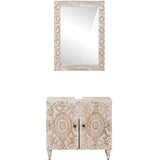  Set namještaja za kupaonicu 2 pcs Bijelo Čvrsto drvo manga | shoptok.hr