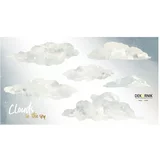 Dekornik set zidnih samoljepljivih naljepnica s motivom oblaka