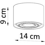  Sollux SL.0881 - Stropna svetiljka BASIC AR111 1xGU10/40W/230V beton | Eponuda.com