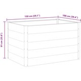  Vrtna Posuda za Sadnju WPC 150x100x91 cm Siva | shoptok.hr
