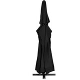  Vrtni suncobran s aluminijskom šipkom 600 cm crni | shoptok.hr