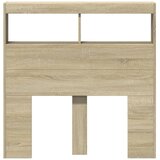 Ormarić za uzglavlje s LED svjetlima boja hrasta 100x17x102 cm | Eponuda.com