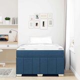  Konstrukcija postelje z vzmetnico Modra 120 x 200 cm blago, (5000127389) | Shoptok.si