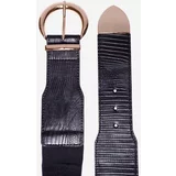 Shelvt Elasticated black strap with pattern