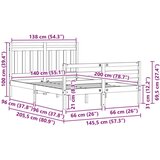  Konstrukcija postelje 2 pcs Voskast rjav 140 x 200 cm, (5000102397) | Shoptok.si