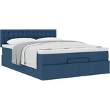  Otomanski krevet s madracem plavi 140x190cm od tkanine | shoptok.hr