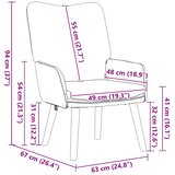  Fotelja Krema 63 x 67 x 94 cm Vuna i Plywood | shoptok.hr