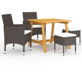  5-dijelni vrtni blagovaonski set smeđi | shoptok.hr