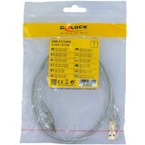 Delock kabel usb a-b 1m dvojno oklopljen transparent 83892 | Shoptok.si
