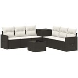  Set sofe 8 kom. Crna i krem-bijela Poli Rattan i čelik | shoptok.hr
