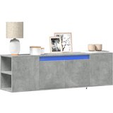 Maison Chic Stenska TV omarica - TV stojalo - Televizijska omarica z LED lučkami betonsko siva 135x31x39,5 cm, (21700134) | Shoptok.si