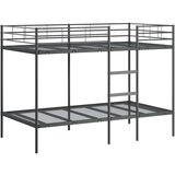 vidaXL Krevet na kat bez madraca crni 100x200 cm čelik | shoptok.hr