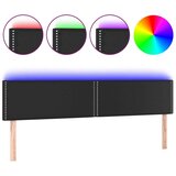  Uzglavlje crno 160 x 5 x 78/88 cm od umjetne kože | shoptok.hr