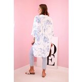 Kesi Włoski Women's patterned shirt with collar and pocket blue | Shoptok.si