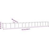  Povišena vrtna gredica od čelika 512x80x36 cm sivi | shoptok.hr