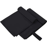vidaXL Športne brisače 2 pcs Črna 50 x 30 cm Poliester in poliamid | Shoptok.si