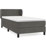 vidaXL Box spring krevet s madracem tamnosivi 80 x 200 cm baršunasti Cijene