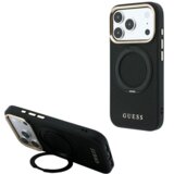 SAS CG MOBILE Maska Guess Ring Stand 360 Grained Classic Logo MagSafe za iPhone 17 Pro Max/ 18 Pro Max crna | Eponuda.com