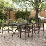  7-dijelni vrtni blagovaonski set brončani lijevani aluminij | shoptok.hr