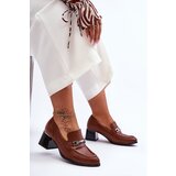 Boto Comfortable Leather Pumps Brown Damira | shoptok.hr