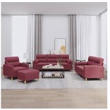 vidaXL 4-dijelni set sofa s jastucima crvena boja vina od tkanine Cijene