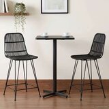 Barska Barski stol 2 pcs Črna 44 x 54 x 96 cm Rattan in jeklo, (5000297082) | Shoptok.si