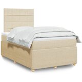 Maison Chic Box spring postelja - Vzmetna postelja z vzmetnico krem 120x190 cm blago SL11498, (21884279) | Shoptok.si