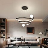 Toolight Viseća lampa spiralnog oblika LHJ029-CP BLACK | shoptok.hr