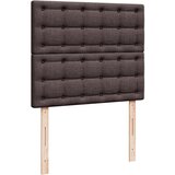  s oprugama i madracem tamnosmeđi 120 x 200 cm od tkanine | shoptok.hr
