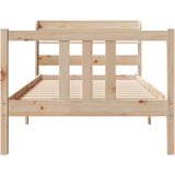 vidaXL Posteljni okvir z vzglavjem bel 75x190 cm trdna borovina, (21303960) | Shoptok.si