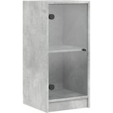  Bočni ormarić sa staklenim vratima boja betona 35x37x75,5 cm | Eponuda.com
