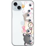  torbica silikonska print skin za iphone 15 plus 6.7 cats Cene