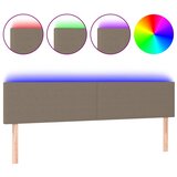  LED uzglavlje smeđesivo 180x5x78/88 cm od tkanine | shoptok.hr