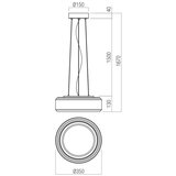  Redo 01-3591 - LED luster na sajli SOLERA LED/24W/230V prečnik 35 cm CRI 93 3000/4000K | Eponuda.com