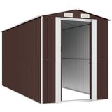  Vrtno spremište tamnosmeđe 192x440x223 cm pocinčani čelik | shoptok.hr