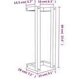  Stalak za ručnike 23 x 18 x 60 cm od masivne borovine | shoptok.hr