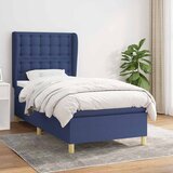  Krevet s oprugama i madracem plavi 100 x 200 cm od tkanine | shoptok.hr