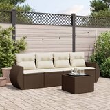 Maison Chic Seti vrtnega pohištva - Vrtna garnitura - Vrtni pohištvo set 5-delna z blazinami rjav poli ratan, (21820177) | Shoptok.si