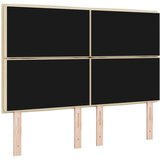  LED glava kreveta S LED lampica Krema 144 cm Poliester - Krema 140 cm Visoki uzglavlje | shoptok.hr