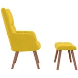  Stolica za opuštanje s osloncem za noge boja senfa baršunasta | shoptok.hr
