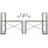 ModernHome uredski stol 120 × 60 cm s policom i 3 police – loft stil | shoptok.hr