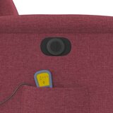  Električni masažni naslonjač od tkanine crvena boja vina | shoptok.hr