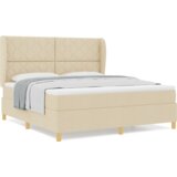 Box Spring Krevet s Madracem Krem 180x200 cm Tkanina | shoptok.hr