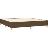  Krevet s oprugama i madracem tamnosmeđi 200x200 cm od tkanine | shoptok.hr