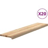  Podloge za stopnice 20 kosov 120x30x2 cm trdna hrastovina | Shoptok.si