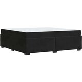 vidaXL Konstrukcija postelje z vzmetnico Črna 200 x 200 cm Žamet | Shoptok.si