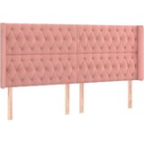  Posteljno vzglavje roza 183x16x118/128 cm žamet, (20951743) | Shoptok.si