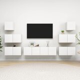  8-dijelni set TV ormarića bijeli od konstruiranog drva Cijene